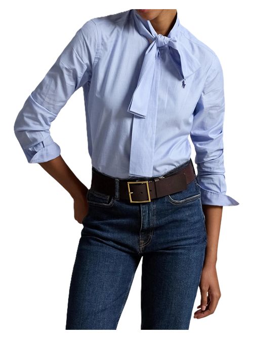 Camicia con logo ricamato Polo Polo Ralph Lauren | 211-B17147-001MEDIUM BLUE